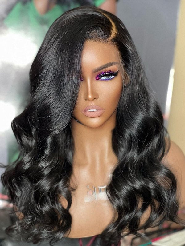 Long Side Part Wavy HD Lace Wear Go Glueless Wig - AWW004