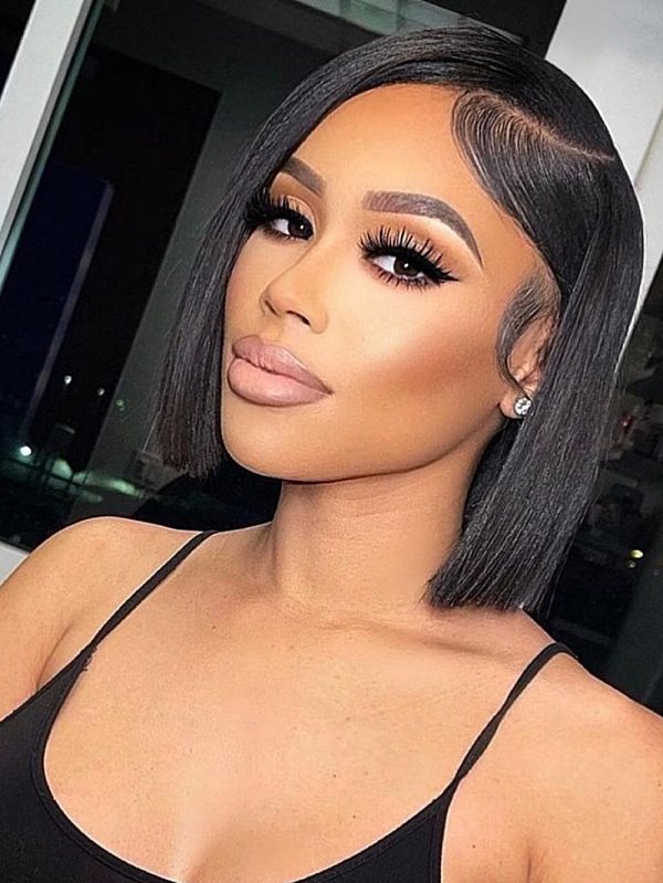 Side Part Short Bob HD Lace Wear Go Glueless Wig - AWB003