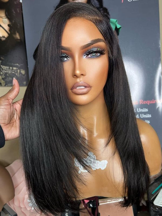 Side Part Straight HD Lace Wear Go Glueless Wig - AWS004