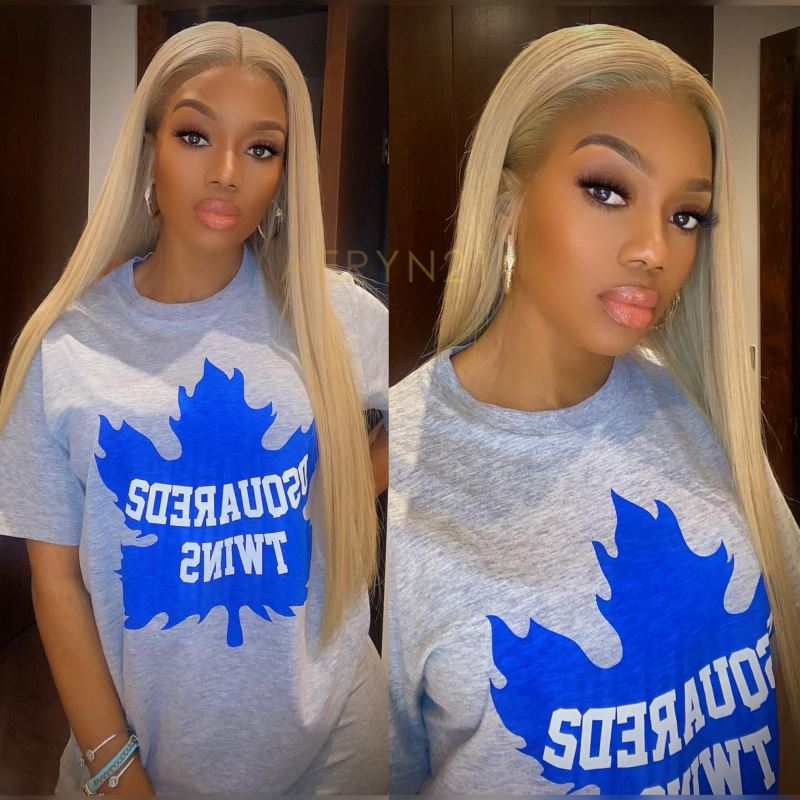613 Blonde Straight Wig Undetectable HD Lace Glueless Lace Wig - STW009