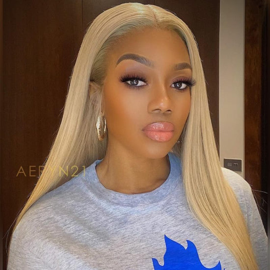 613 Blonde Straight Wig Undetectable HD Lace Glueless Lace Wig - STW009