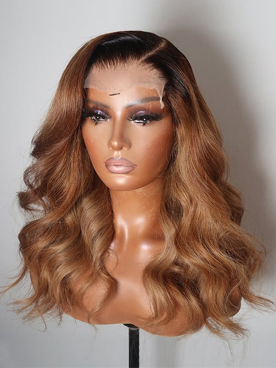 Blonde Brown Wavy Wig Undetectable HD Lace Glueless Wig - Esther003