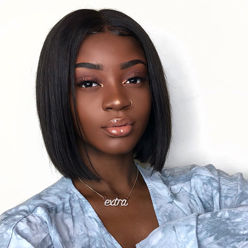Blunt Cut Bob Wig Undetectable HD Air Lace Glueless Wig - Aries003