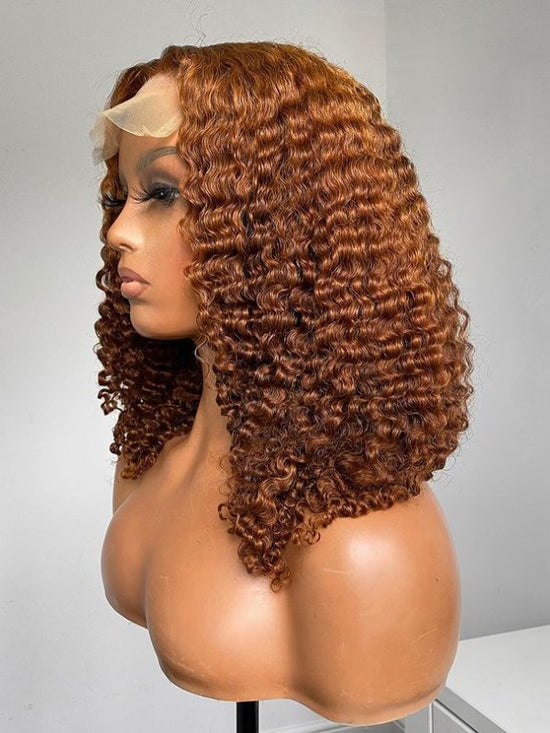 Ginger Deep Curly Wig Undetectable HD Lace Glueless Lace Wig - LFDC002