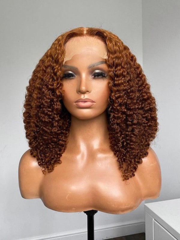 Ginger Deep Curly Wig Undetectable HD Lace Glueless Lace Wig - LFDC002