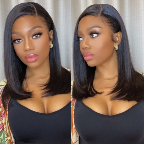 Long Bob Wig Undetectable HD Lace Glueless Lace Wig - BOB005