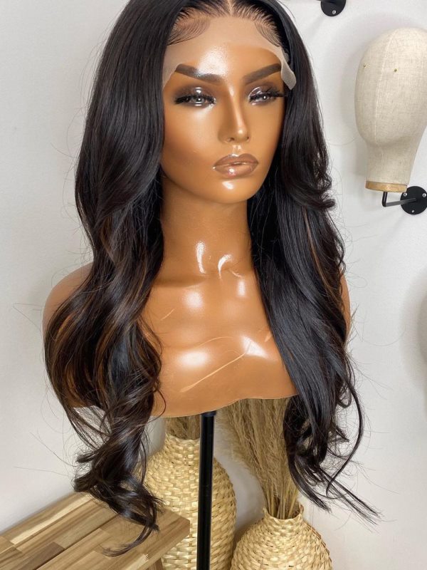 Lowlight Brown Wavy Wig Undetectable HD Lace Glueless Lace Wig - LFBW078
