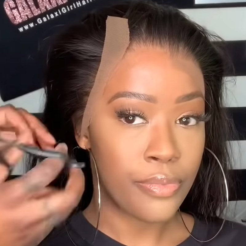 Side Part Bob Short Hair Undetectable HD Air Lace Glueless Wig - LFB044