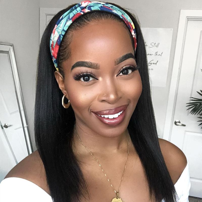 20" Yaki Straight Headband Wig Clearance Sale  - CLS004