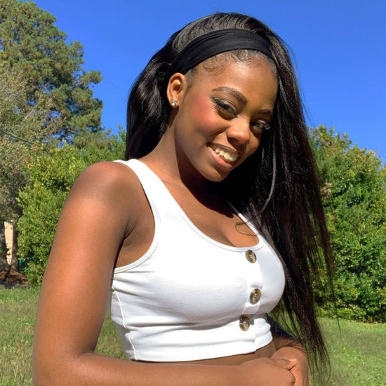20" Yaki Straight Headband Wig Clearance Sale  - CLS004