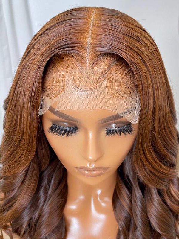 Sunset Ginger Wavy Wig Undetectable HD Lace Glueless Wig - LFBW079