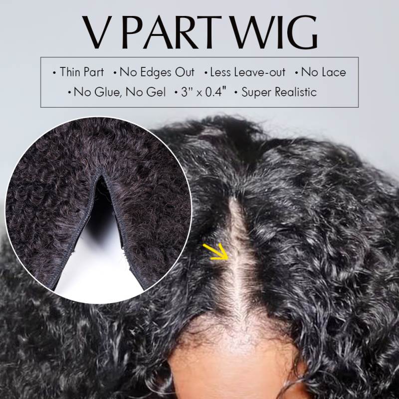 Deep Wave Wig Undetectable V Part Wig - VPW001